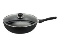 Wok Aluminio con Antiadherente y Tapa Cristal 28 cm Hudson