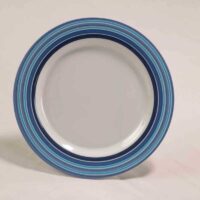 Plato Postre Rayas Azul