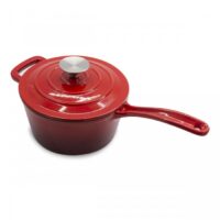 Cacerola Hierro Fundido Con Tapa Sakura Roja 19 cm