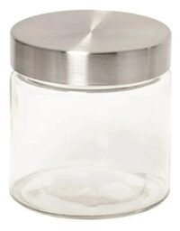 Frasco Vidrio Tapa Acero - S