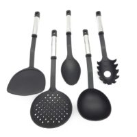 Set x 5 Utensilios Teflon Mango Acero
