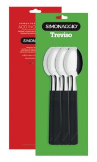 Cucharas Treviso x6 Mango Negro