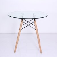 Mesa Paris Redonda Vidrio 80cm