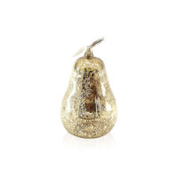 Pera Deco Vidrio Oro Envejecido