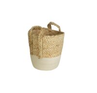 Canasto Seagrass Base Blanca N°1