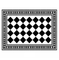 Alfombra Vinílica Chica Damero 70cm