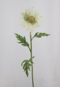 Flor Amapola Blanca Aritificial