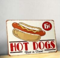 Chapa Retro Comidas 20x30