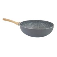 Wok de Aluminio Antiadherente Cerámico Granito 28cm Hudson