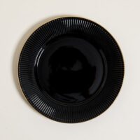 Plato Playo Acapulco Black Borde Dorado 27cm