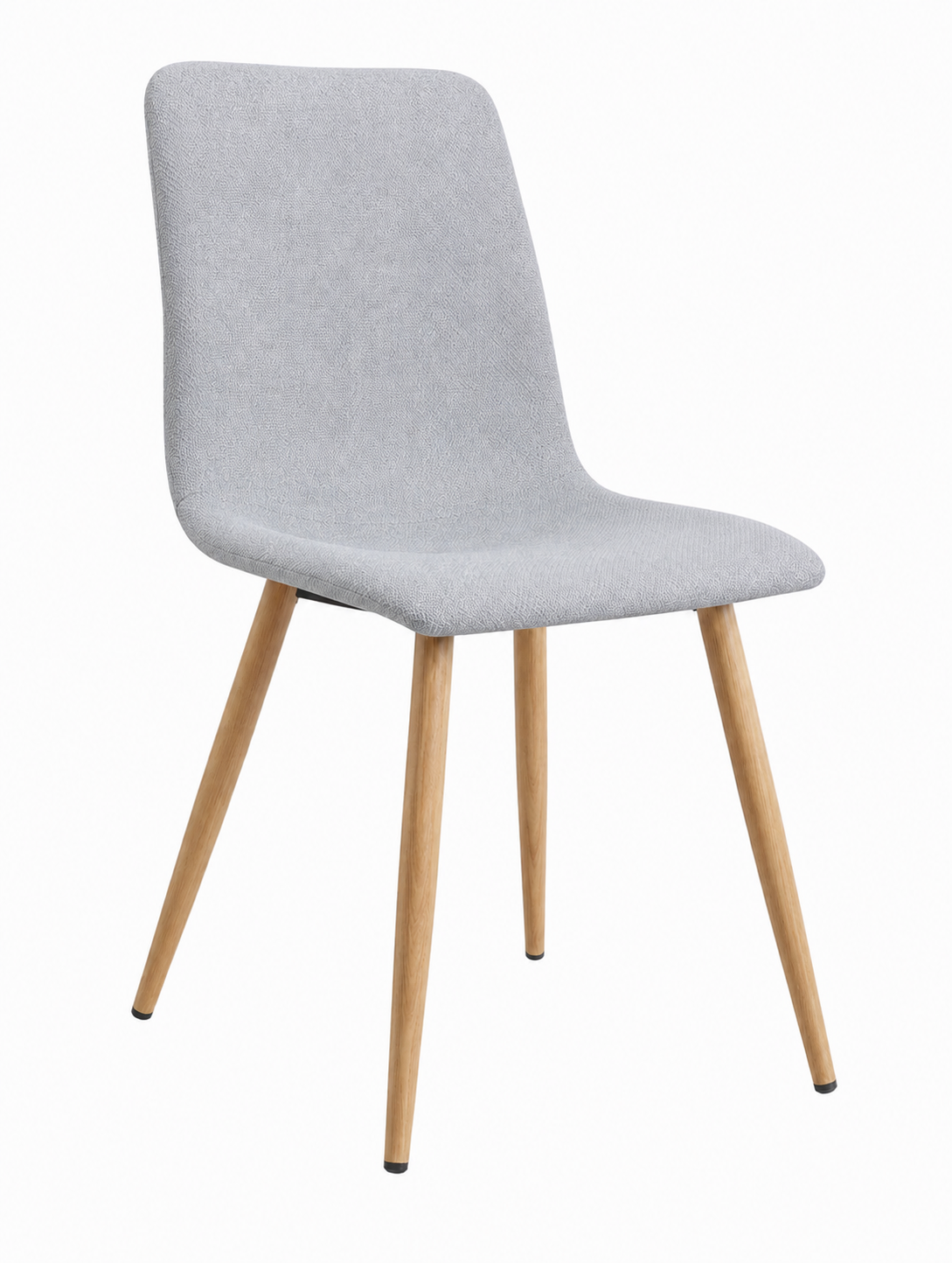 Silla Napoles patas madera tapizado Gris A02-6