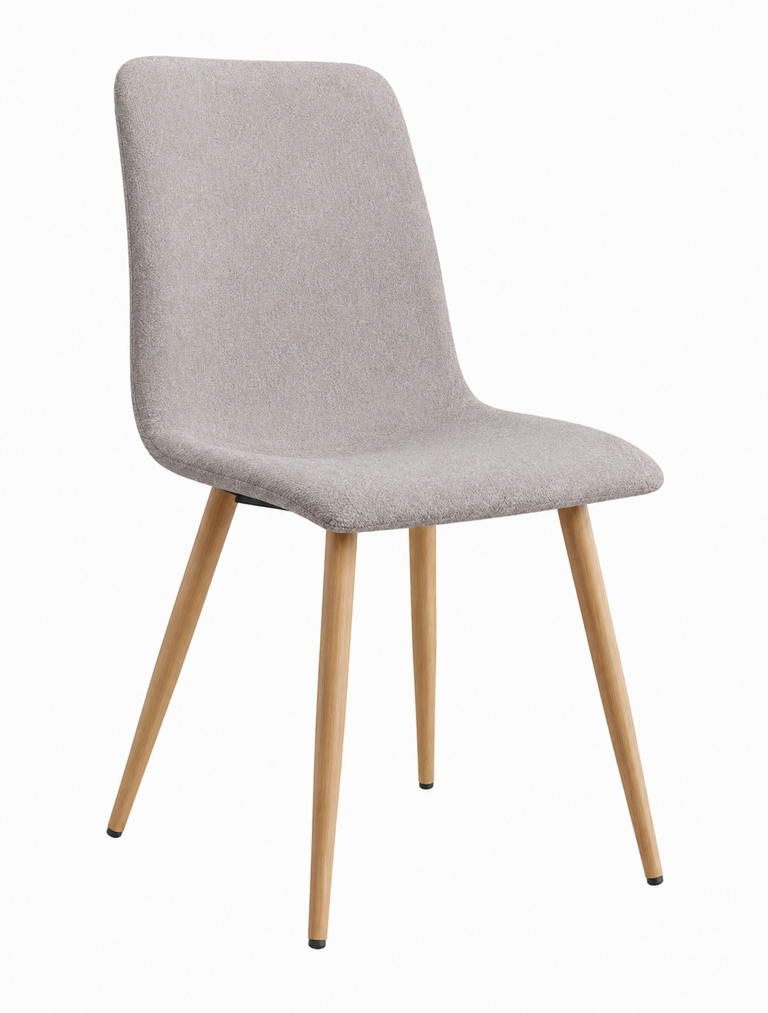 Silla Napoles patas madera tapizado Marrón A02-5