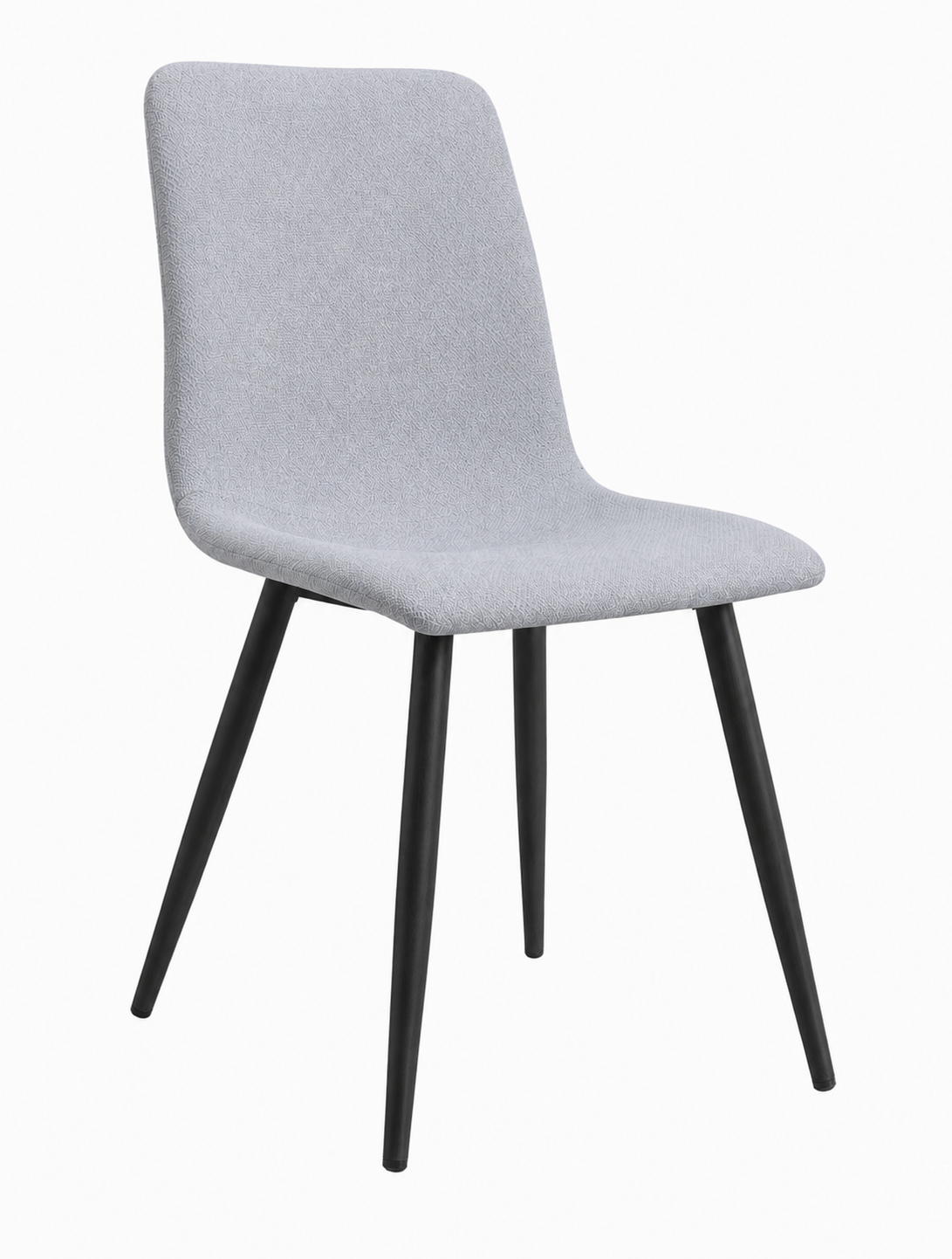 Silla Napoles patas negras tapizado Gris A02-6